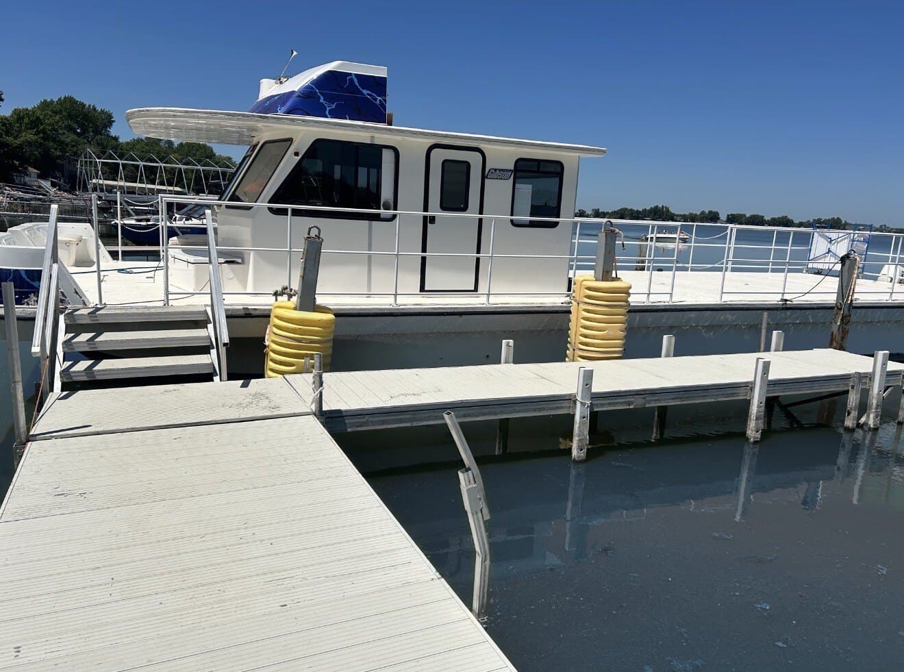 The BluMana party boat at the Hillside Resort on Lake Madison