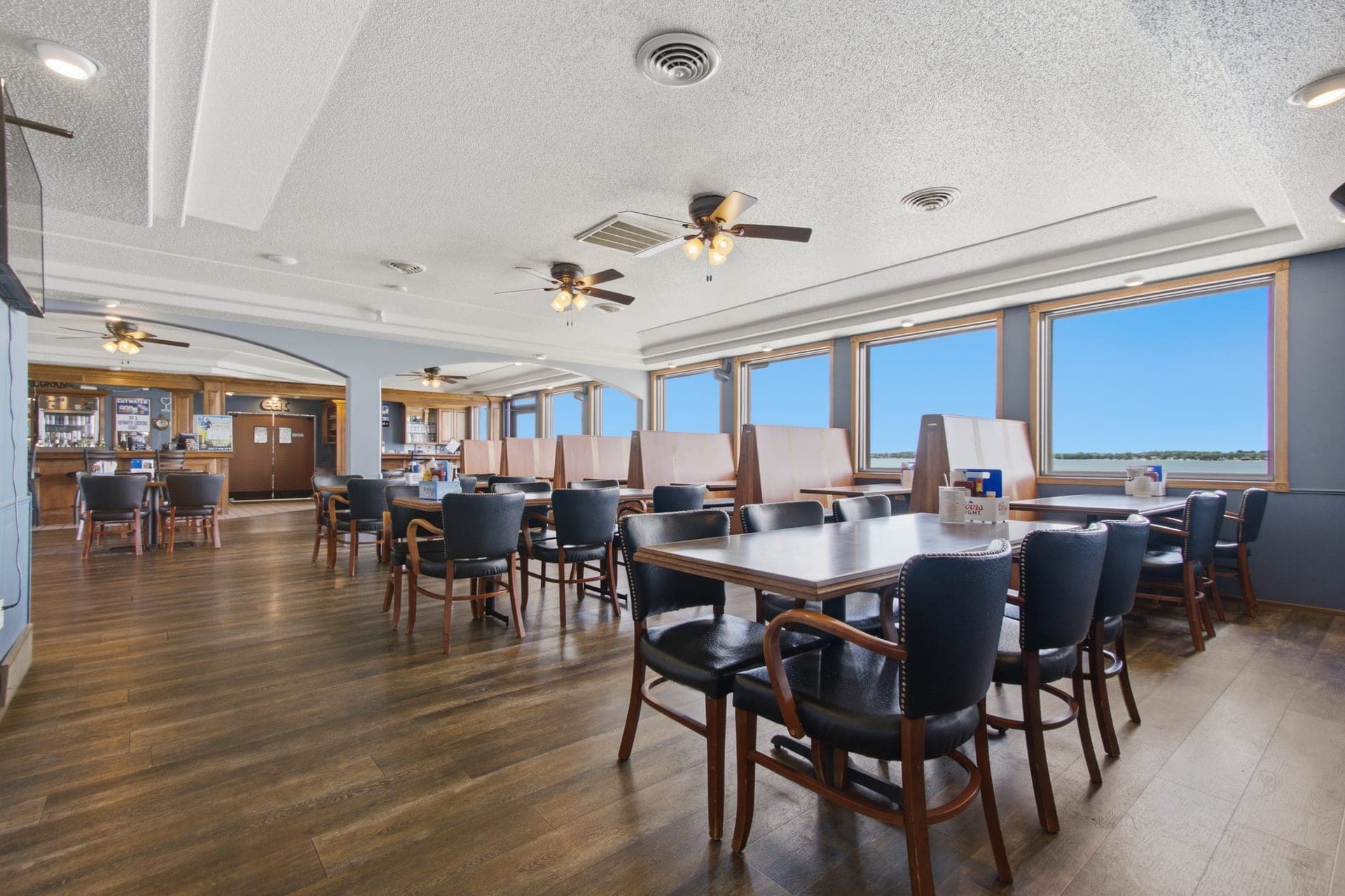 The lakeview dining room at The Hillside steakhouse
